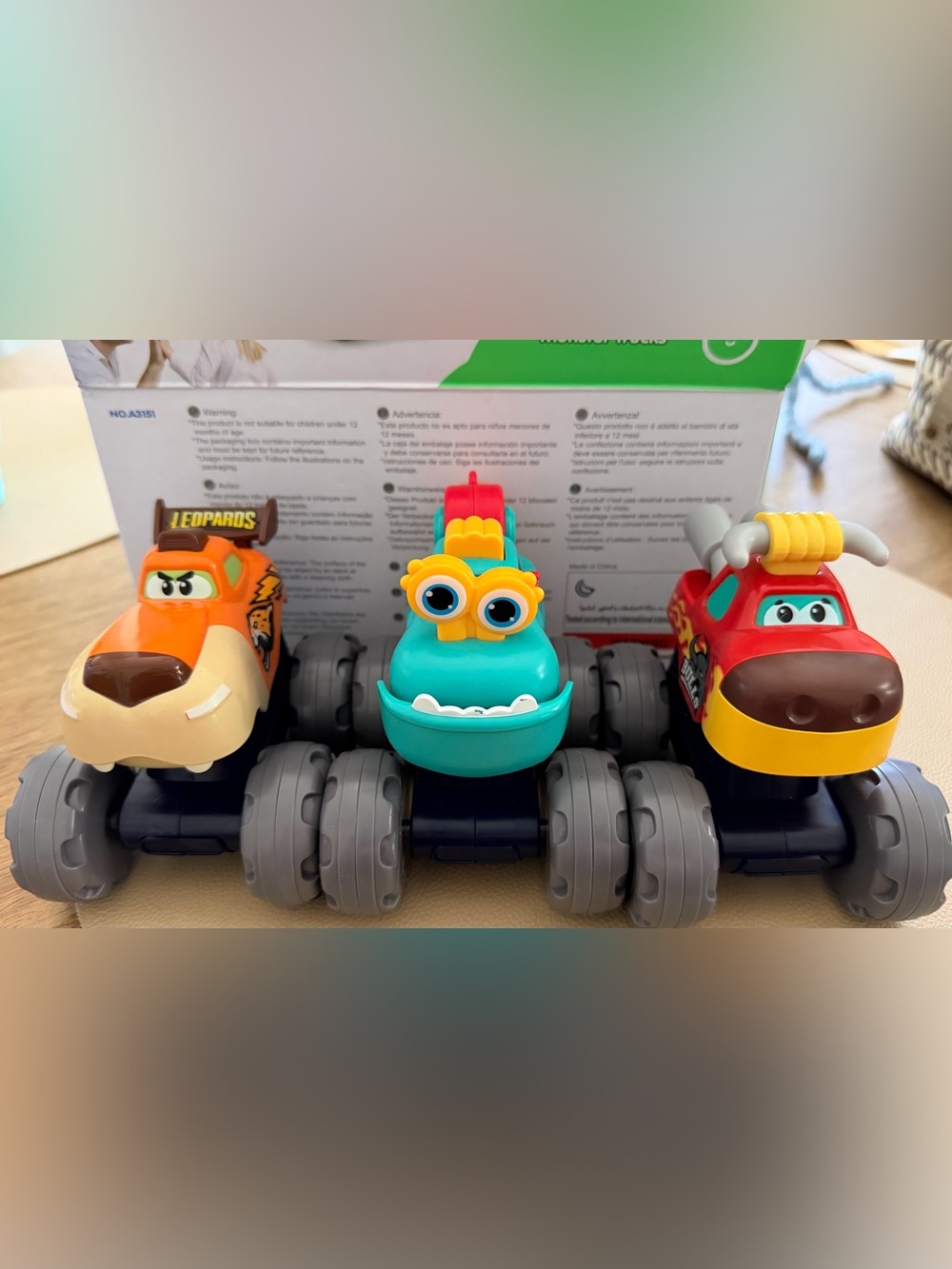 Push pull Cars for 12m plus toddlers - set of 3